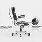 Hunky High Back Ergonomic office Executive Chair with Flip Up Armrest and 4 stage Lumbar Support