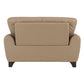 Hunky Leatherette Plush Cushioning 3 Seater Sofa Set with Wooden Frame and Legs