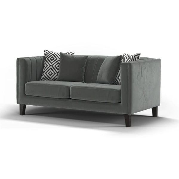 Hunky Suede Fabric Luxury Sofa Set With Pine Wood legs