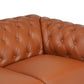 Hunky Modern Stylish 1 Seater Leatherette Sofa Set with Wooden Frame and Legs