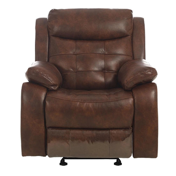 Hunky Modern 3 Seater Nappa Aire Leather Manual Recliner Sofa Set