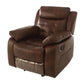 Hunky Modern 3 Seater Nappa Aire Leather Manual Recliner Sofa Set