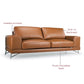 Hunky Modern Premium Leatherette 3 Seater Sofa Set With Stainless Steel Legs