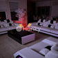 Hunky Modern leatherite Smart Sofa Set With Led Ambient Lights and Storage