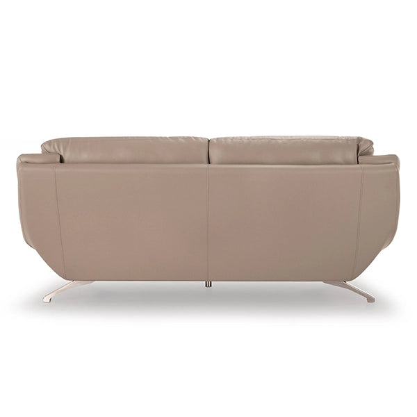 Hunky 3 Seater Modern Leatherette Sofa Set With Wooden Frame and Metal Legs