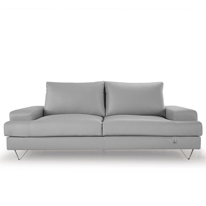 Hunky leatherette 3 Seater Sofa Set with Wooden Frame, Stainless Steel Legs and 2 USB Ports