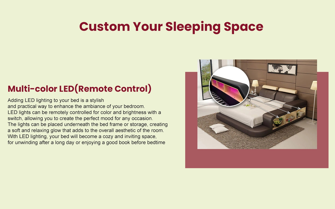 Hunky Modular Futuristic Multifunctional Smart Bed With Built in Massage Chair and Storage Space