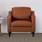 Hunky Premium Leatherette 3 Seater Sofa with Wooden Frame and legs