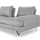 Hunky leatherette 3 Seater Sofa Set with Wooden Frame, Stainless Steel Legs and 2 USB Ports