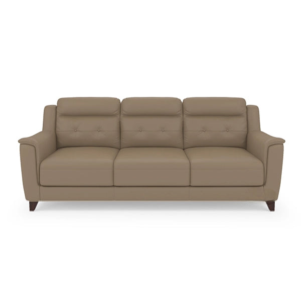 Hunky Modern Luxurious Leatherette 3 Seater Sofa Set With Wooden Frame