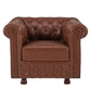 Hunky Modern Stylish 1 Seater Leatherette Sofa Set with Wooden Frame and Legs