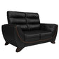 Hunky Leatherette Stylish 3 Seater Sofa Set With Wooden Frame and Wooden Legs