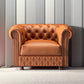 Hunky Modern Stylish 1 Seater Leatherette Sofa Set with Wooden Frame and Legs