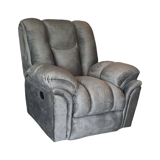 Hunky Ultra Soft Cushioned Velvet Manual Recliner Sofa