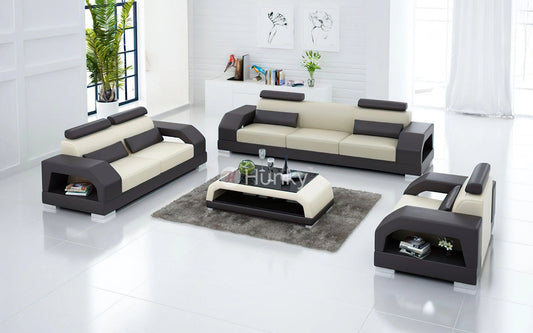 Hunky Premium Leatherite Smart Modern Sofa Set