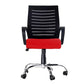 Hunky  Ergonomic Medium Back Linen Fabric Office Employee chair with Adjustable height and Chrome Base