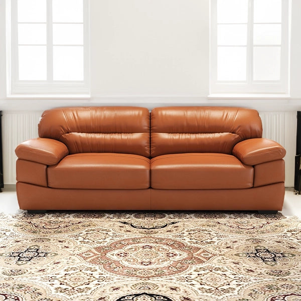 Hunky Leatherette 3 Seater Sofa Set with Wooden Frame and PVC legs