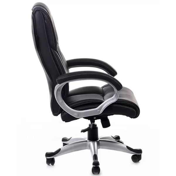 Hunky leatherette High Back Ergonomic Boss Chair with Fixed Armrest