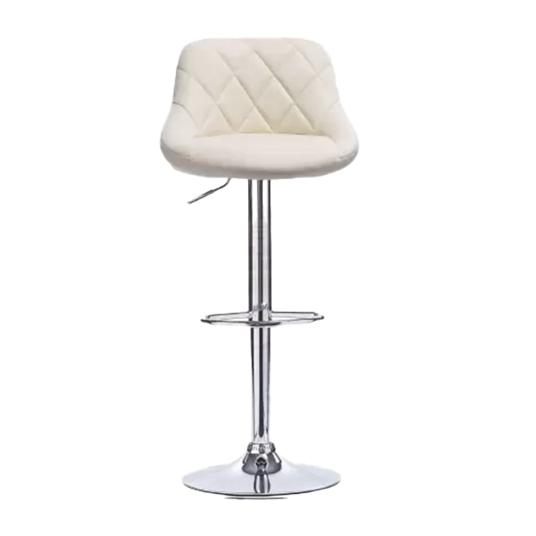 Hunky Leatherette Zig Zag Pattern Bar Stool With Height Adjustment