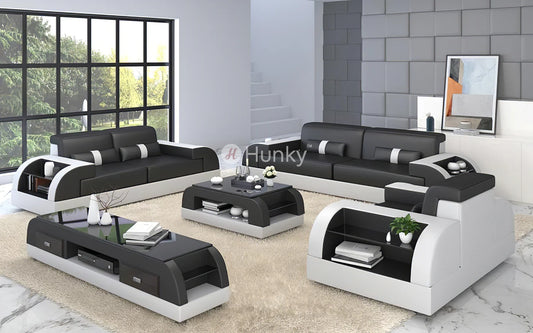 Hunky leatherite Modern Smart Sofa Set With Storage