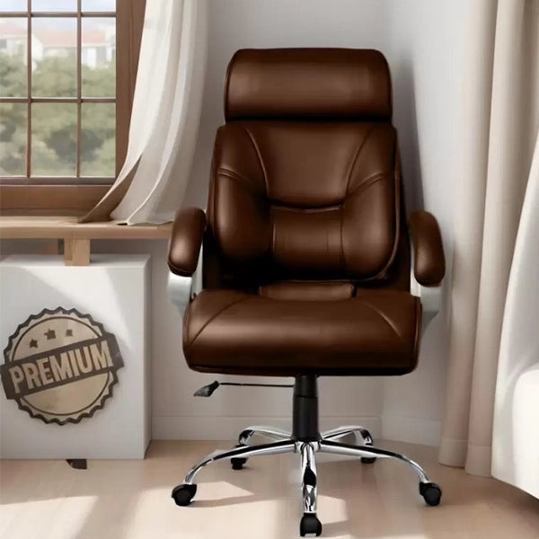 Hunky Revolving High Back Director Chair With Padded Armrest