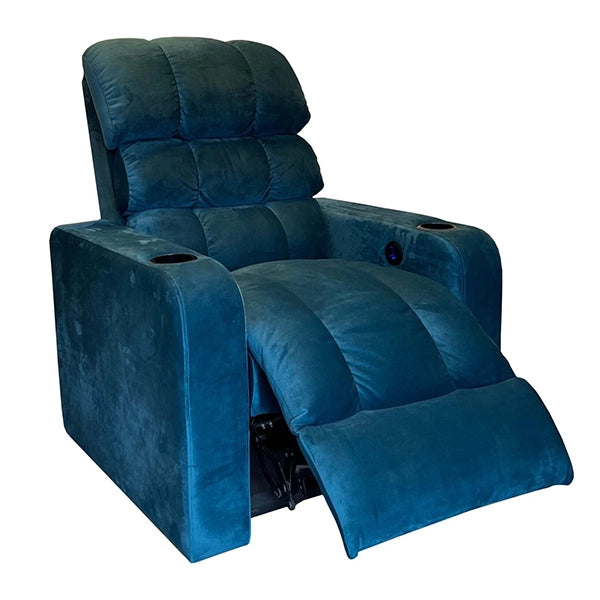 Hunky Boxed Designed Suede Fabric Recliner Sofa With Soft Touch Velvet and Cup holders