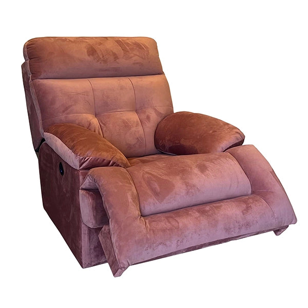 Hunky Soft Touch Velvet Recliner Sofa with Cushioned Back