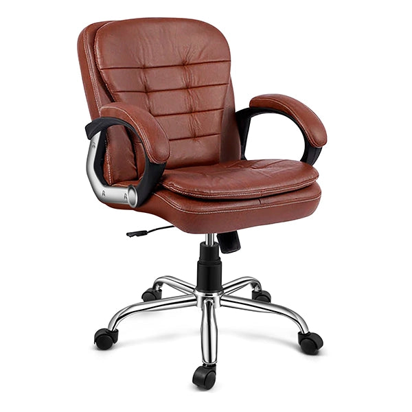 Hunky Ergonomically Designed Medium Back Boss Chair with Fixed Armrest and Adjustable Height