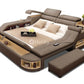 Hunky Modern Multifunctional Futuristic Smart Bed with Built-in Massage Chair and Storage