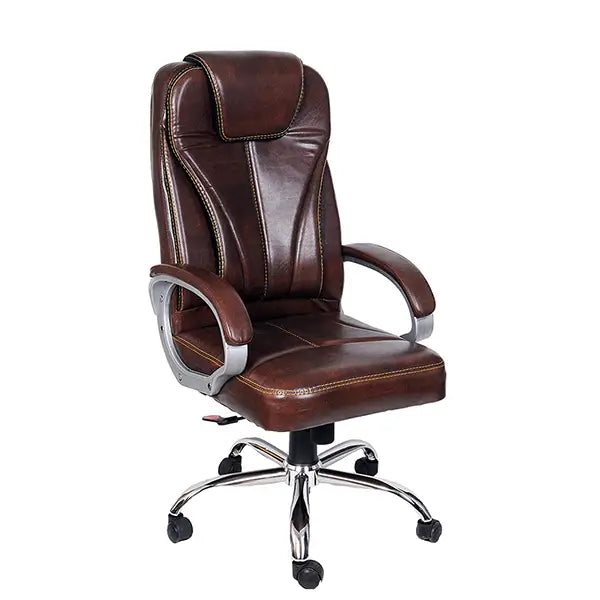 Hunky High Back leatherette Ergonomically Designed Boss Chair with Adjustable height and Armrest  comes with 3 years of warranty