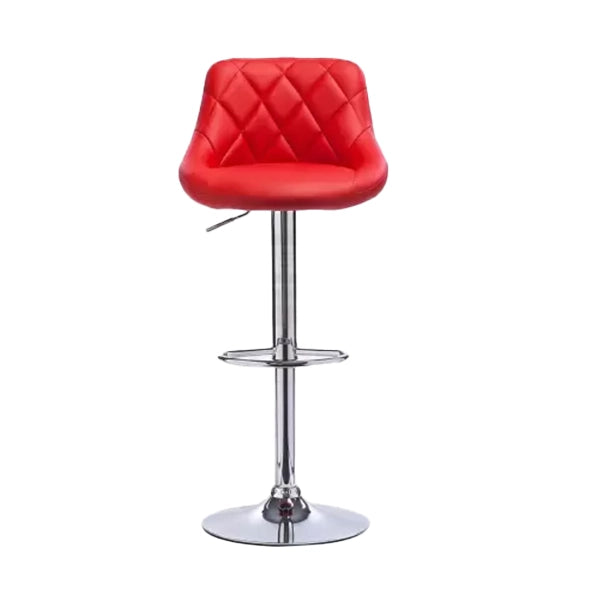 Hunky Leatherette Zig Zag Pattern Bar Stool With Height Adjustment