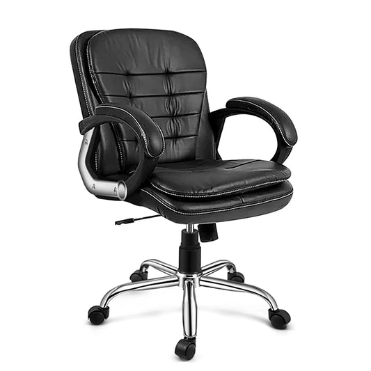 Hunky Ergonomically Designed Medium Back Boss Chair with Fixed Armrest and Adjustable Height