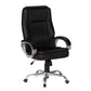 Hunky leatherette High Back Boss Chair with Revolving Metal Base and Adjustable Height