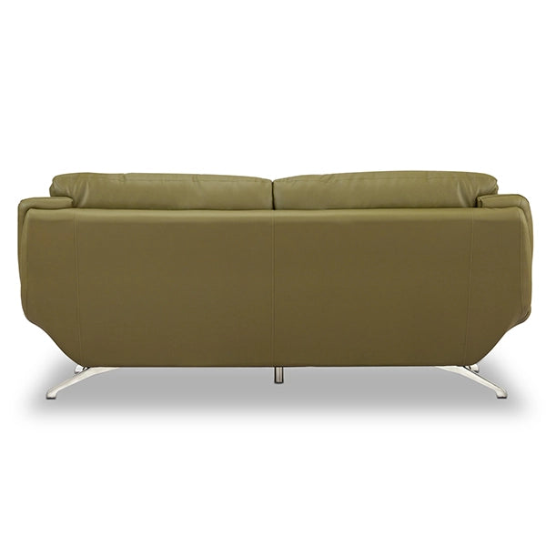 Hunky 3 Seater Modern Leatherette Sofa Set With Wooden Frame and Metal Legs