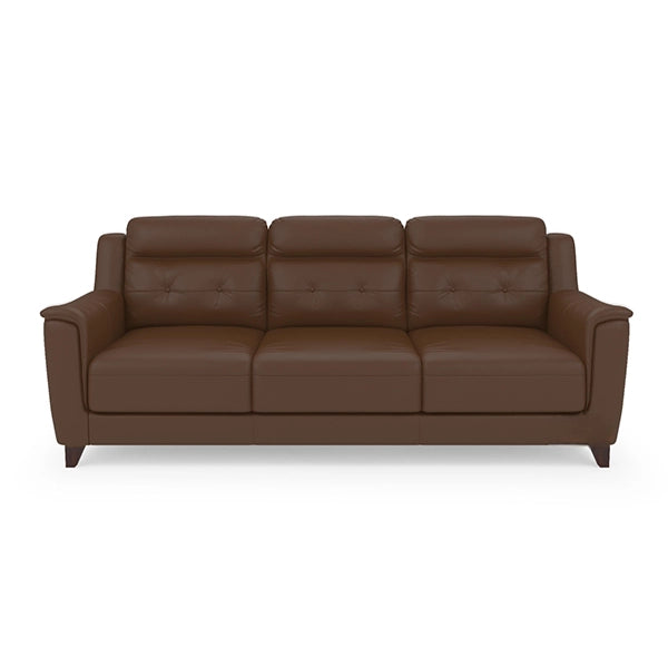 Hunky Modern Luxurious Leatherette 3 Seater Sofa Set With Wooden Frame