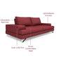 Hunky leatherette 3 Seater Sofa Set with Wooden Frame, Stainless Steel Legs and 2 USB Ports