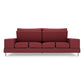 Hunky leatherette 3 Seater Sofa Set with Wooden Frame, Stainless Steel Legs and 2 USB Ports