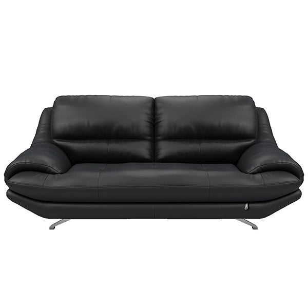 Hunky 3 Seater Modern Leatherette Sofa Set With Wooden Frame and Metal Legs