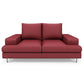 Hunky leatherette 3 Seater Sofa Set with Wooden Frame, Stainless Steel Legs and 2 USB Ports