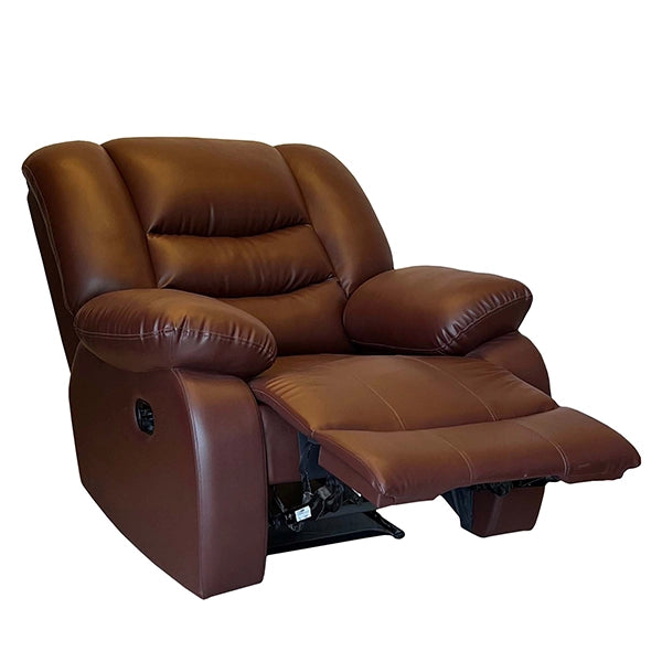 Hunky Faux Leather Soft Cushioned manual Recliner Sofa