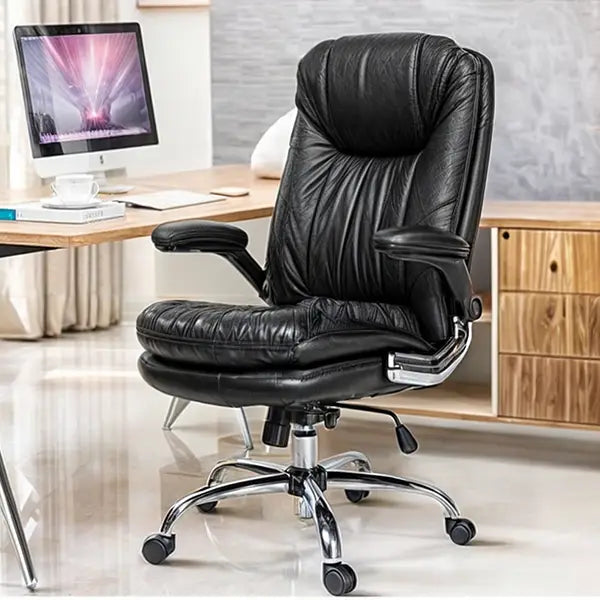 Hunky leatherette High Back Revolving Executive Director Chair with 360 fully Adjustable