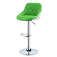 Hunky Swivel High Counter Faux Leather Bar Stool with Height Adjustment