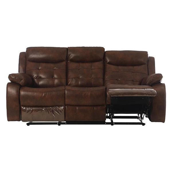 Hunky Modern 3 Seater Nappa Aire Leather Manual Recliner Sofa Set