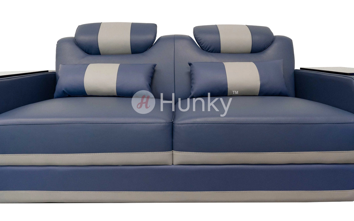 Hunky Modern leatherite Smart Sofa Set With Led Ambient Lights and Storage