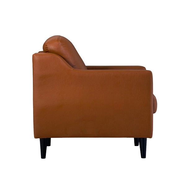 Hunky Premium Leatherette 3 Seater Sofa with Wooden Frame and legs