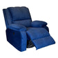 Hunky Suede Fabric Motorized Recliner Sofa with Soft Cushioned Backrest