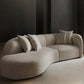 Hunky Premium Suede Fabric Curved Sofa Set with Stainless Steel legs