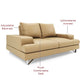 Hunky leatherette 3 Seater Sofa Set with Wooden Frame, Stainless Steel Legs and 2 USB Ports