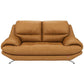 Hunky 3 Seater Modern Leatherette Sofa Set With Wooden Frame and Metal Legs