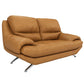 Hunky 3 Seater Modern Leatherette Sofa Set With Wooden Frame and Metal Legs